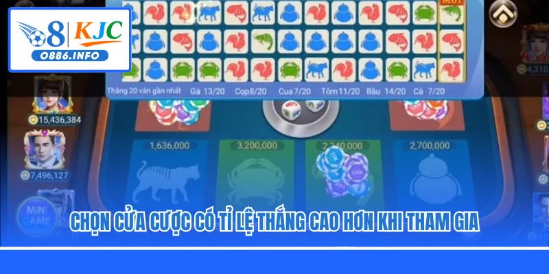 Chọn cửa cược có tỉ lệ thắng cao hơn khi tham gia